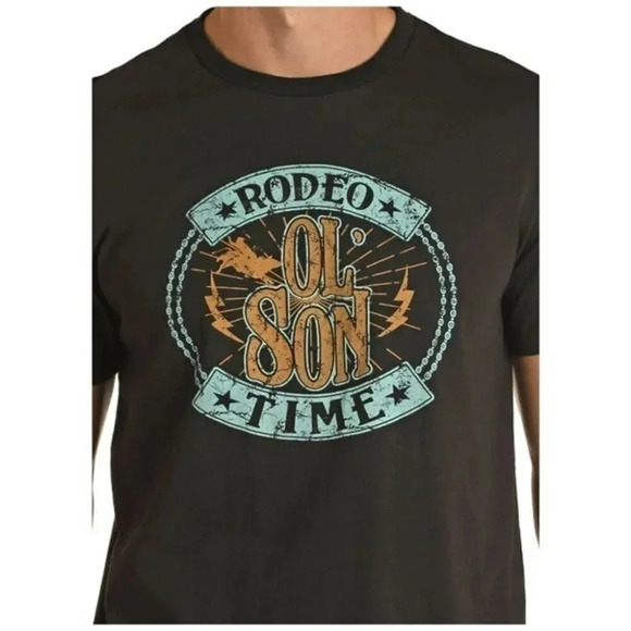 [M]P9-1525 Rock&Roll Denim Dale Brisby "Rodeo Time" Graphic  T-shirt - Picture 2 of 5